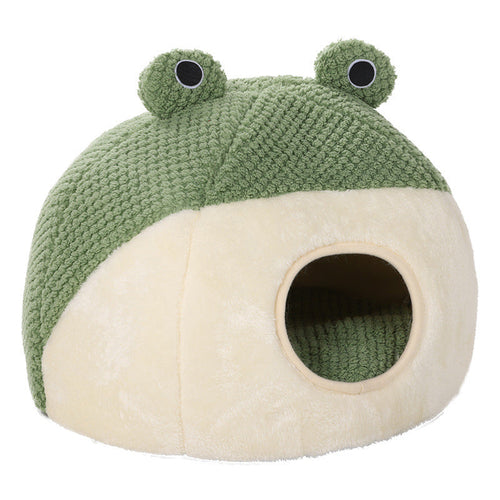 Pet Cat Dog Nest Little Frog Series Warm Plush Mat Autumn Winter Pet