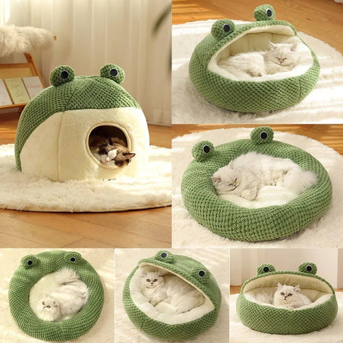 Pet Cat Dog Nest Little Frog Series Warm Plush Mat Autumn Winter Pet